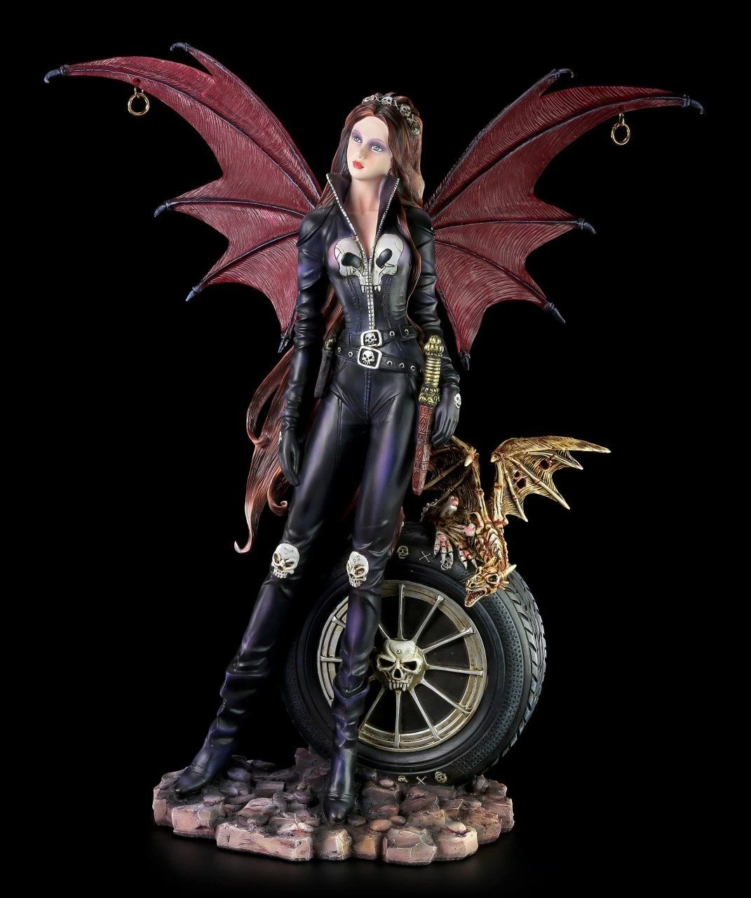 Dark Angel Figur - Biker Outfit Mit Drachen 2 Dark Angel Figur - Biker Outfit Mit Drachen – Bild 2