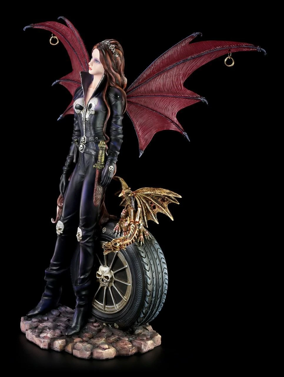 Dark Angel Figur - Biker Outfit Mit Drachen 3 Dark Angel Figur - Biker Outfit Mit Drachen – Bild 3