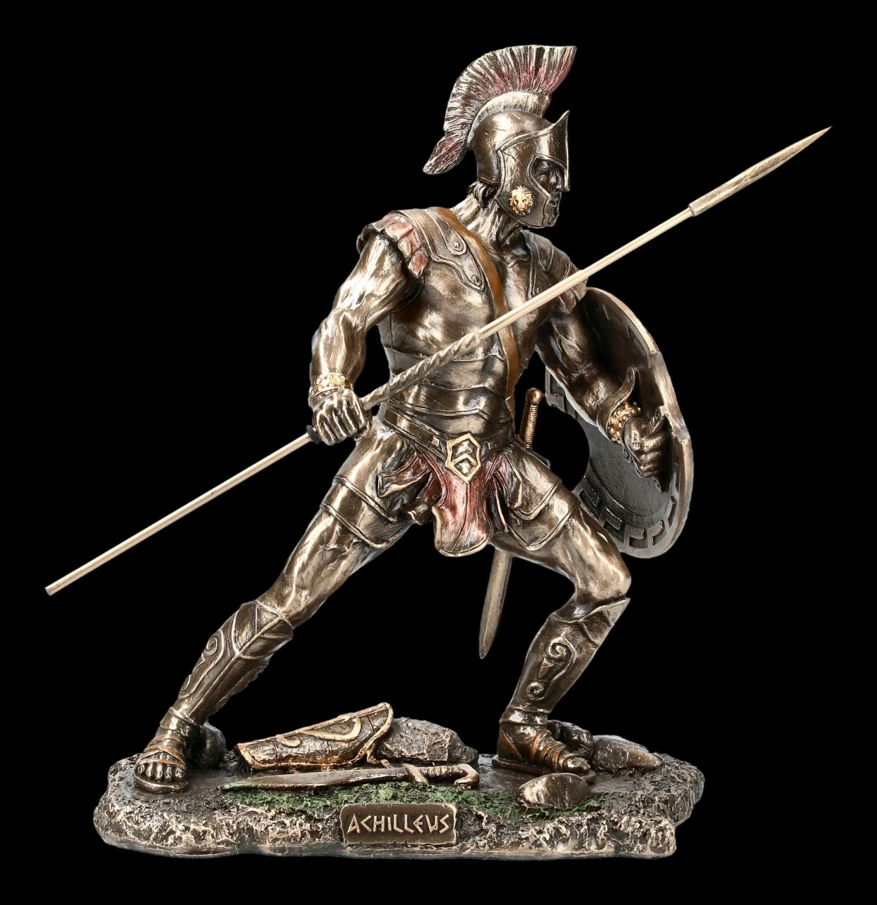Achilles Figur - Mit Speer Und Schild Zum Angriff 6 Achilles Figur - Mit Speer Und Schild Zum Angriff – Bild 6