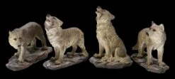 Wolf Figuren 4er Set - Wildes Rudel