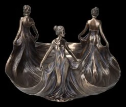 Jugendstil Schale - Drei Jungfrauen Mit Zöpfen