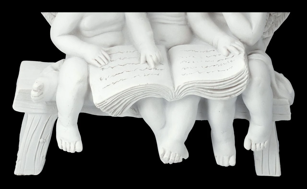 Engel Figur - Drei Putten Lesen Buch 7 Engel Figur - Drei Putten Lesen Buch – Bild 7