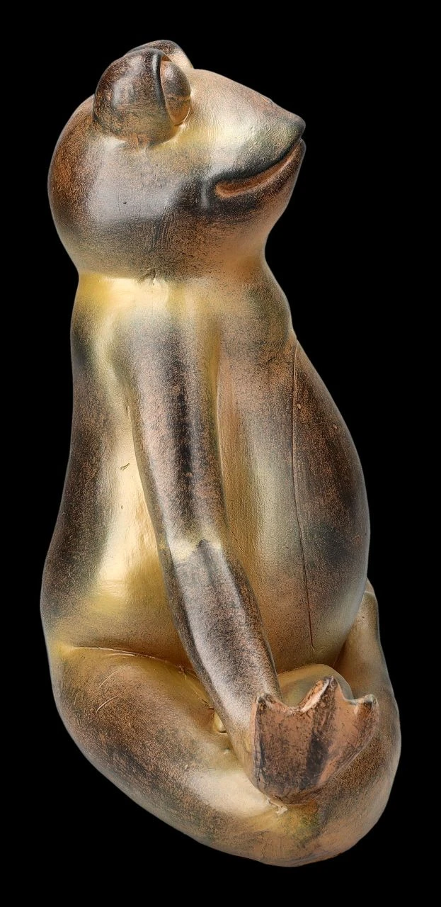 Gartenfigur - Meditierender Frosch Beim Yoga 5 Gartenfigur - Meditierender Frosch Beim Yoga – Bild 5