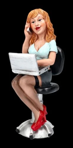 Funny Job Figur - Sekretärin Mit Laptop