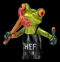 Lustige Frosch Figur Beim Grillen - BBQ Chef -Figuren-shop 2D FS25944 Lustige Frosch Figur beim Grillen BBQ Chef 2 1280x1280