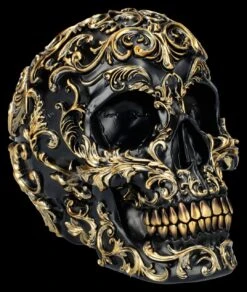 NEMESIS NOW Totenkopf Figur Schwarz-gold - Renaissance