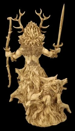 Cernunnos Figur Beige - Keltischer Gott Mit Wölfen -Figuren-shop 2D FS26918 Cernunnos Figur beige Keltischer Gott mit Wolfwn 3 1280x1280