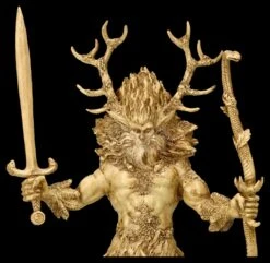 Cernunnos Figur Beige - Keltischer Gott Mit Wölfen -Figuren-shop 2D FS26918 Cernunnos Figur beige Keltischer Gott mit Wolfwn 8 1280x1280
