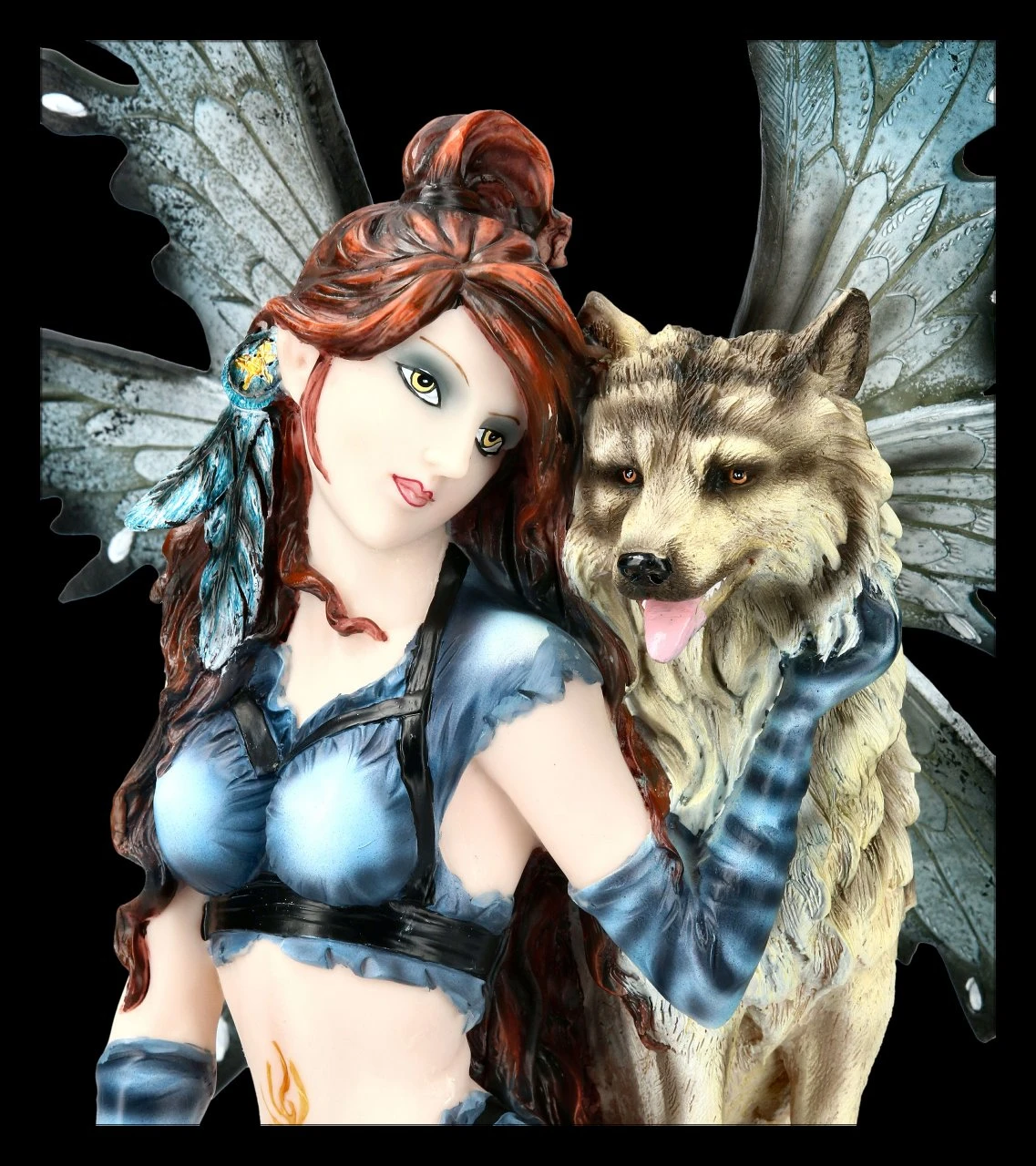 Elfen Figur - Celeste Mit Wolf 6 Elfen Figur - Celeste Mit Wolf – Bild 6