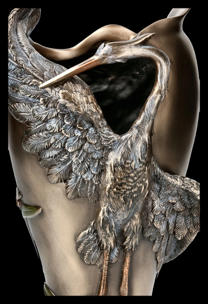 Jugendstil Vase Mit Reiher 7 Jugendstil Vase Mit Reiher – Bild 7