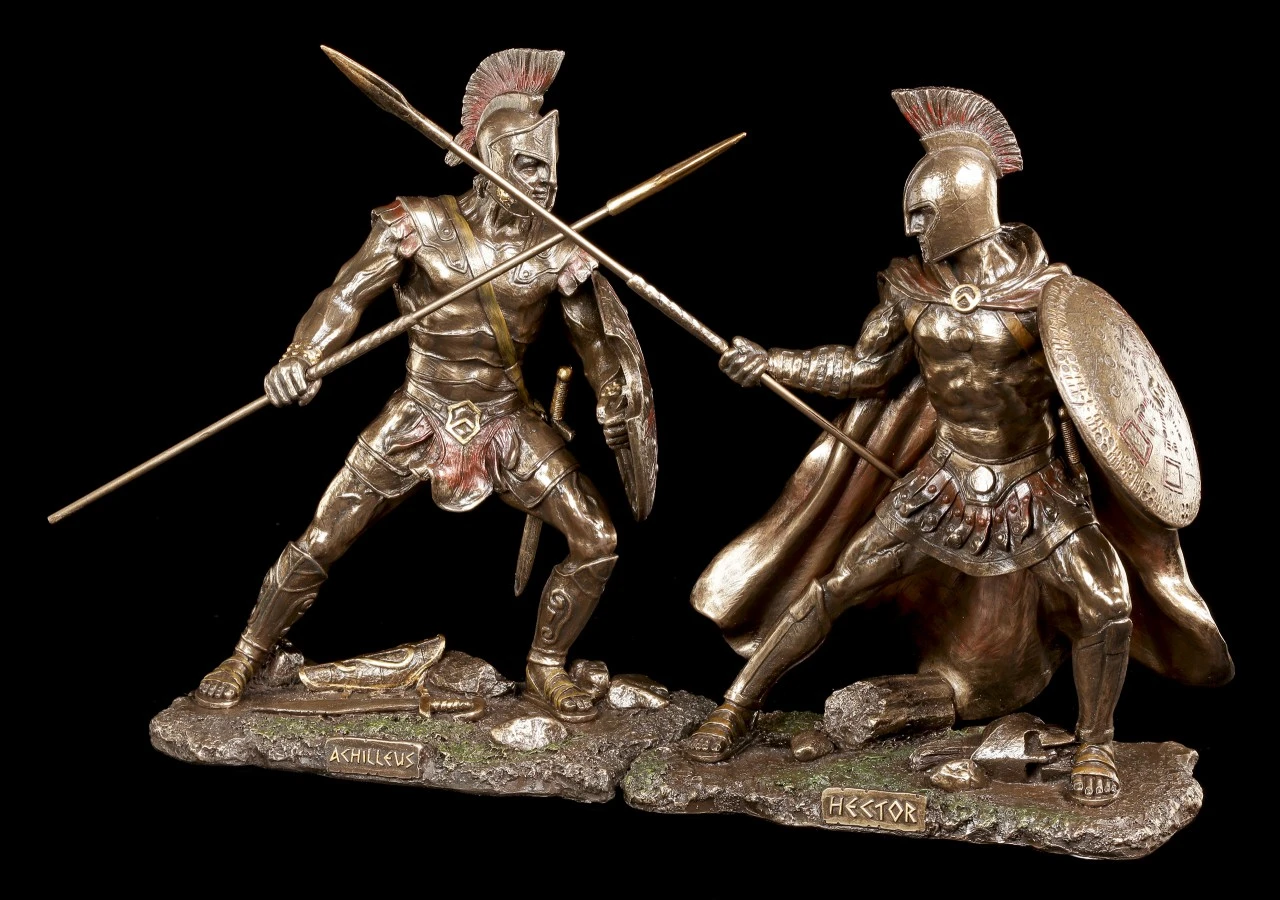 Achilles Figur - Mit Speer Und Schild Zum Angriff 9 Achilles Figur - Mit Speer Und Schild Zum Angriff – Bild 9
