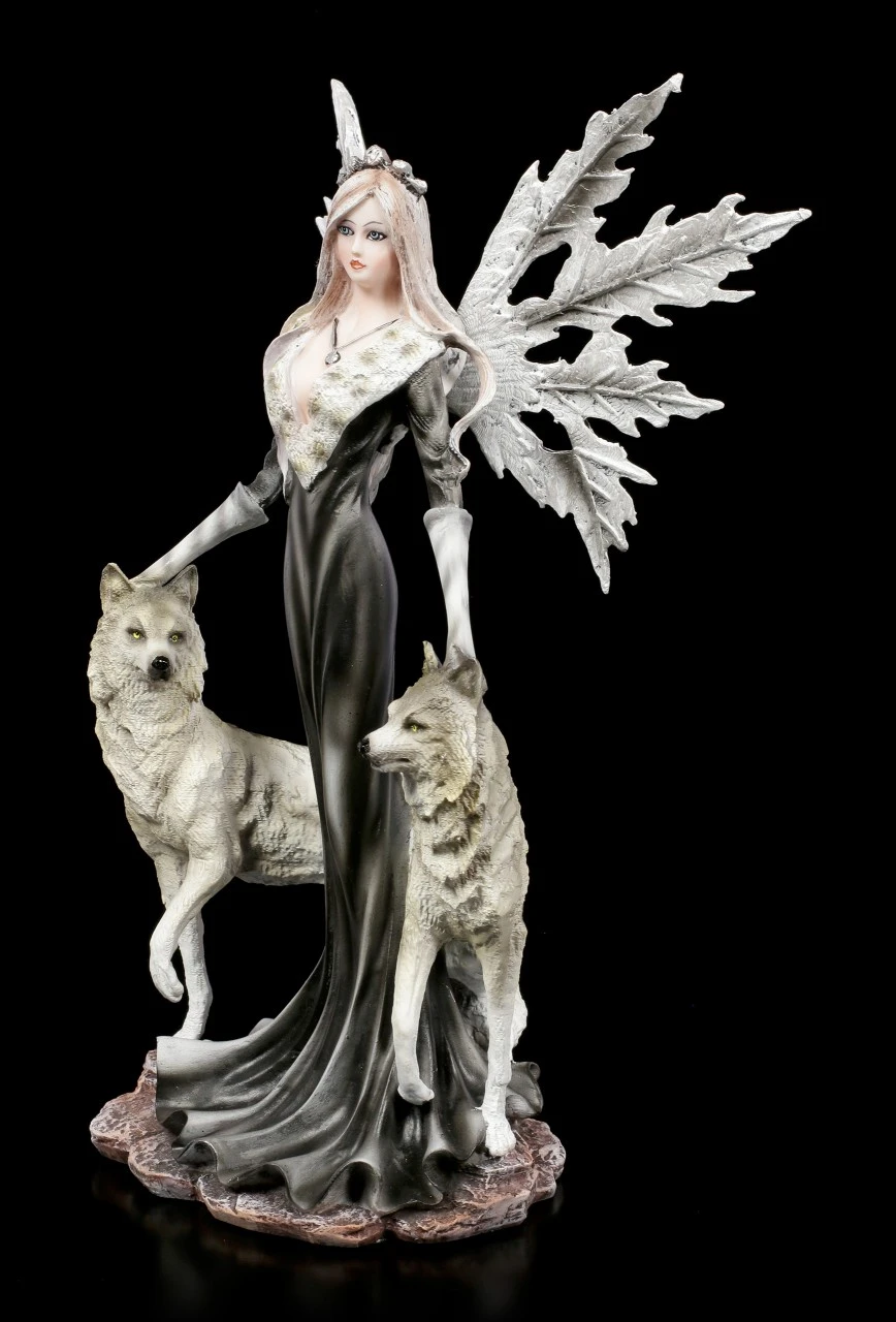 Elfen Figur - Dark Fairy Mit Wölfen 2 Elfen Figur - Dark Fairy Mit Wölfen – Bild 2