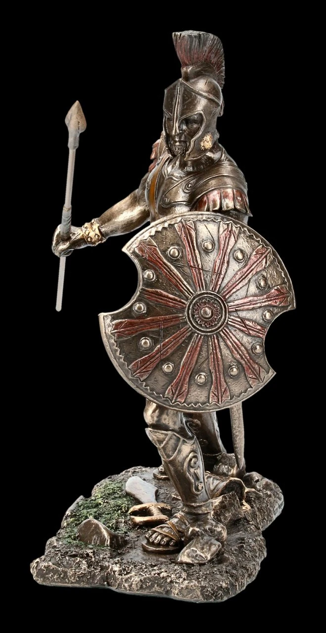 Achilles Figur - Mit Speer Und Schild Zum Angriff 2 Achilles Figur - Mit Speer Und Schild Zum Angriff – Bild 2