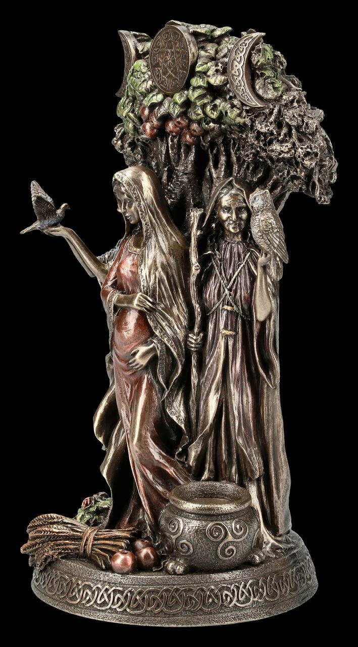 Keltische Dreifaltigkeits Göttin Figur - Altes Weib, Mutter & Jungfrau 3 Keltische Dreifaltigkeits Göttin Figur - Altes Weib, Mutter & Jungfrau – Bild 3