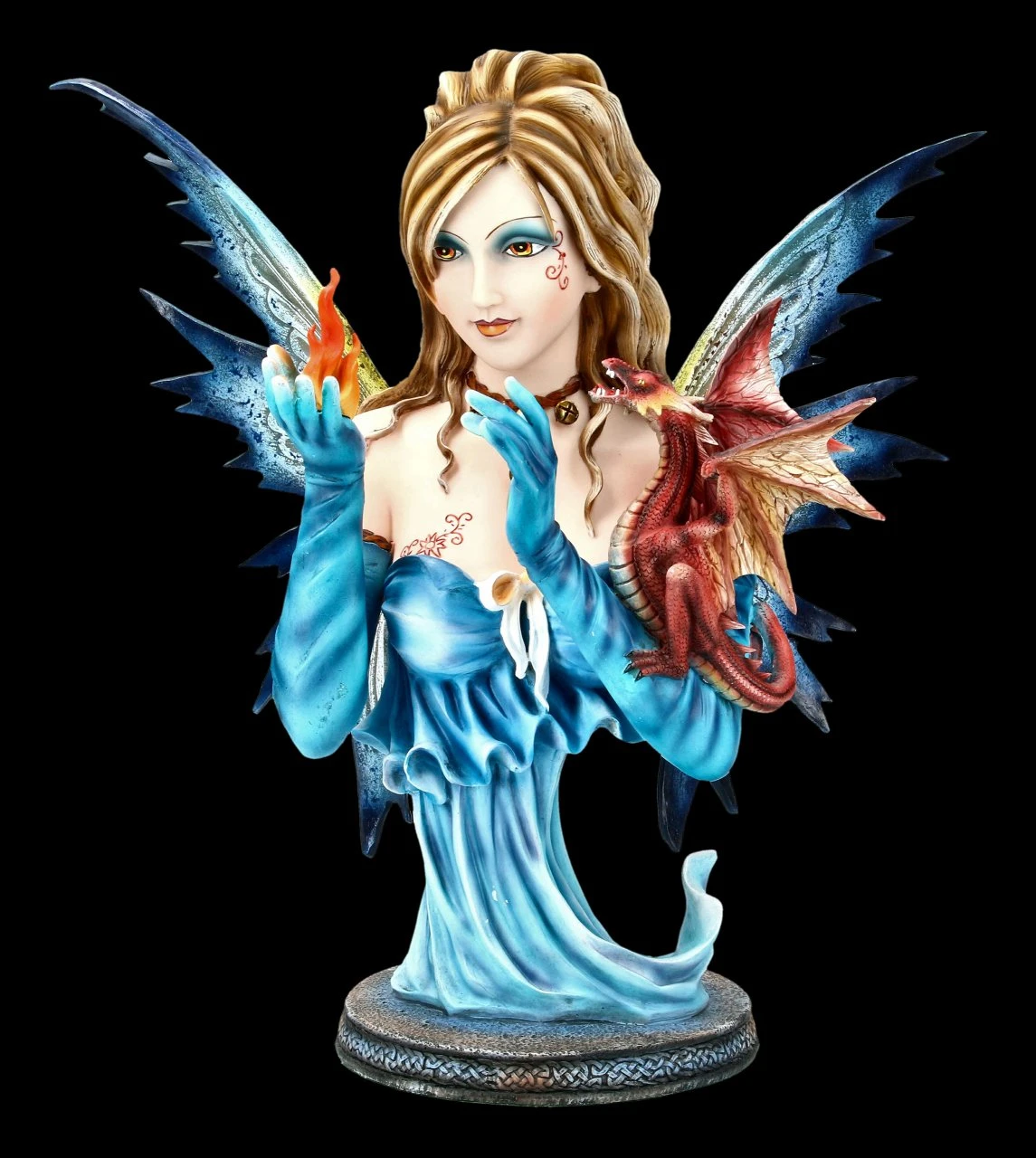 Elfen Büste - Feuer Fee Mit Drache 1 Elfen Büste - Feuer Fee Mit Drache